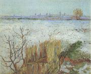 Vincent Van Gogh Snowy Landscape with Arles in the Background (nn04) Sweden oil painting reproduction
